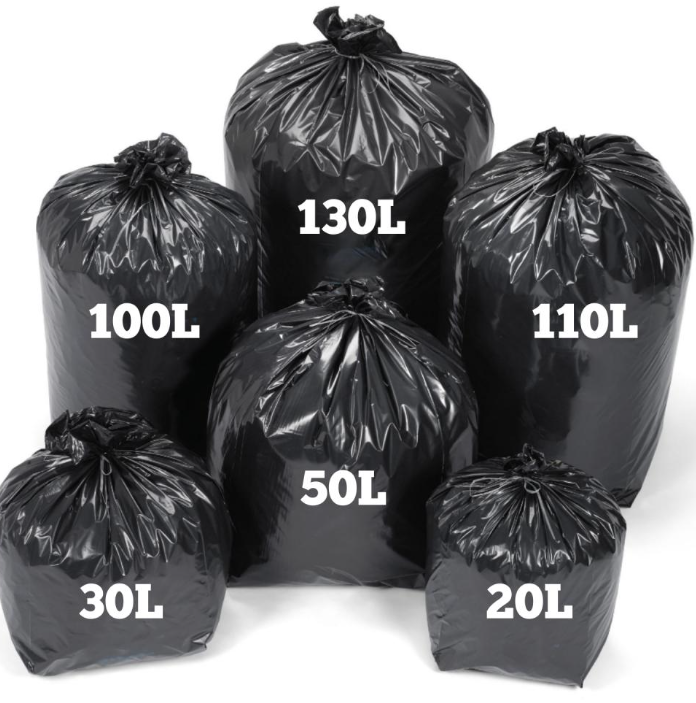 Linha de sacos de lixo KISS em diferentes tamanhos